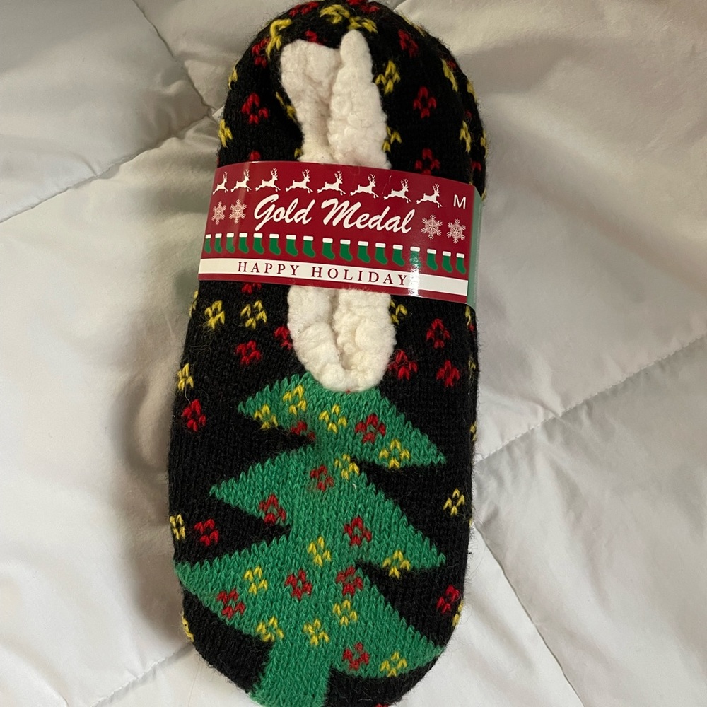 Christmas Tree Slipper Socks